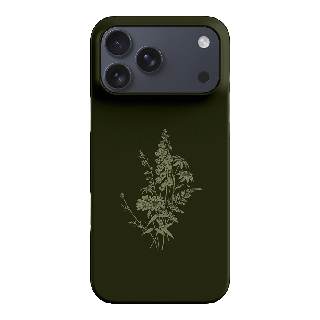 Wildflowers Olive Printed Phone Cases iPhone 17 Pro Max / Snap by Typoflora - The Dairy