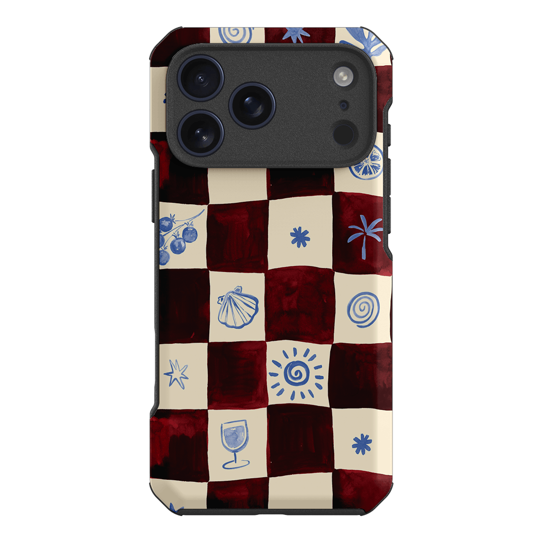 Afternoon Mezze Maroon Printed Phone Cases iPhone 17 Pro Max / Toughie by Charlie Taylor - The Dairy