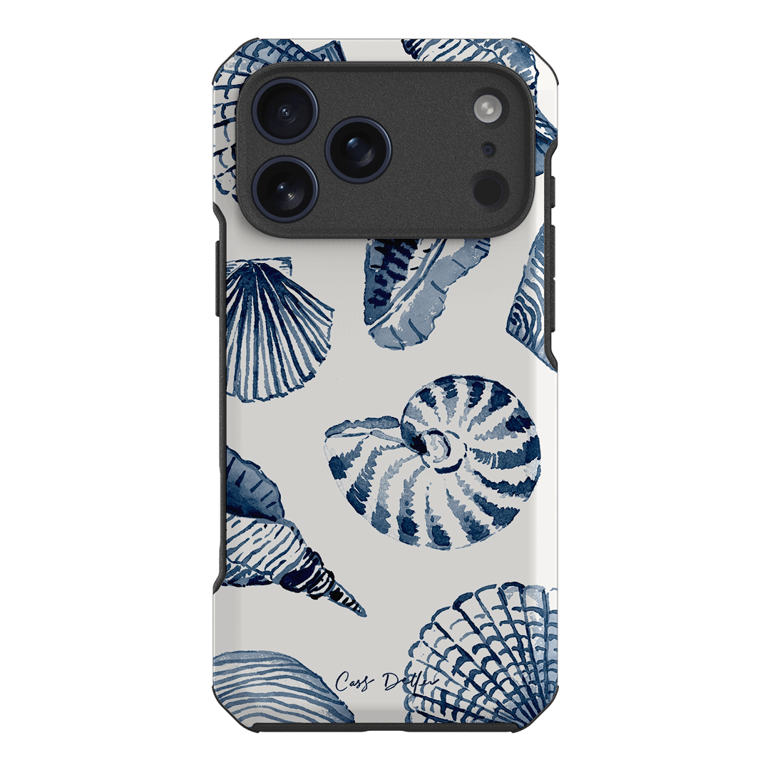Blue Shells Printed Phone Cases iPhone 17 Pro Max / Toughie by Cass Deller - The Dairy
