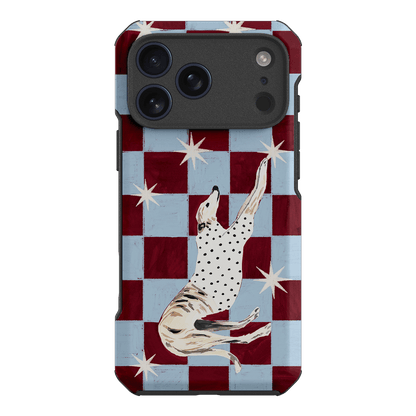 Check Greyhound Blue Printed Phone Cases iPhone 17 Pro Max / Toughie by Lisa Hu - The Dairy