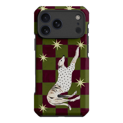 Check Greyhound Green Printed Phone Cases iPhone 17 Pro Max / Toughie by Lisa Hu - The Dairy