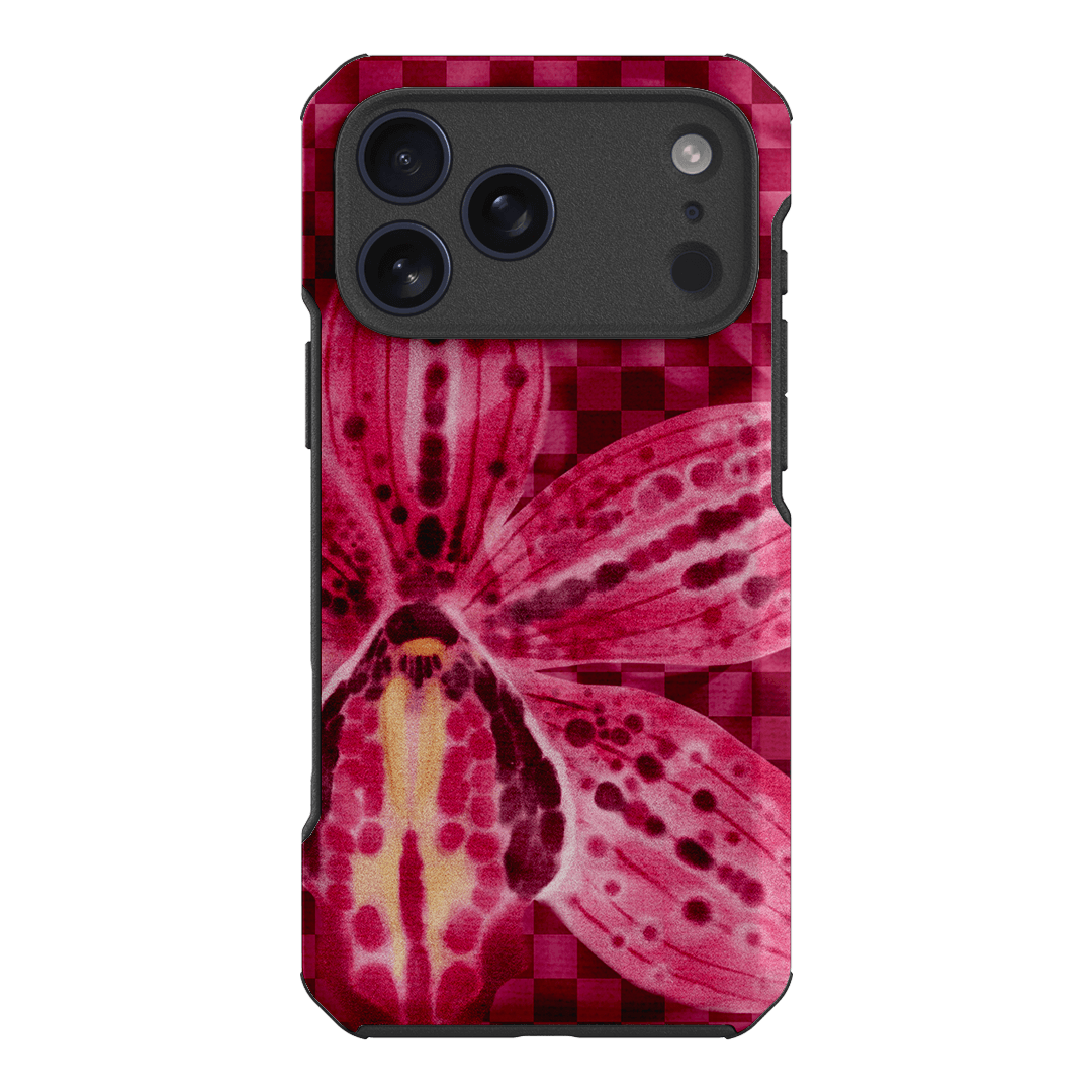 Check Orchid Printed Phone Cases iPhone 17 Pro Max / Toughie by Sally Hungerford - The Dairy