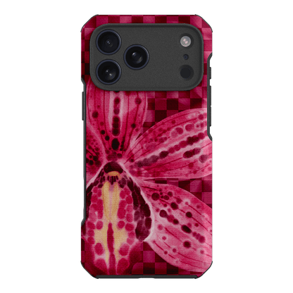 Check Orchid Printed Phone Cases iPhone 17 Pro Max / Toughie by Sally Hungerford - The Dairy