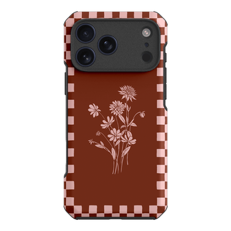 Dahlia Check Printed Phone Cases iPhone 17 Pro Max / Toughie by Typoflora - The Dairy