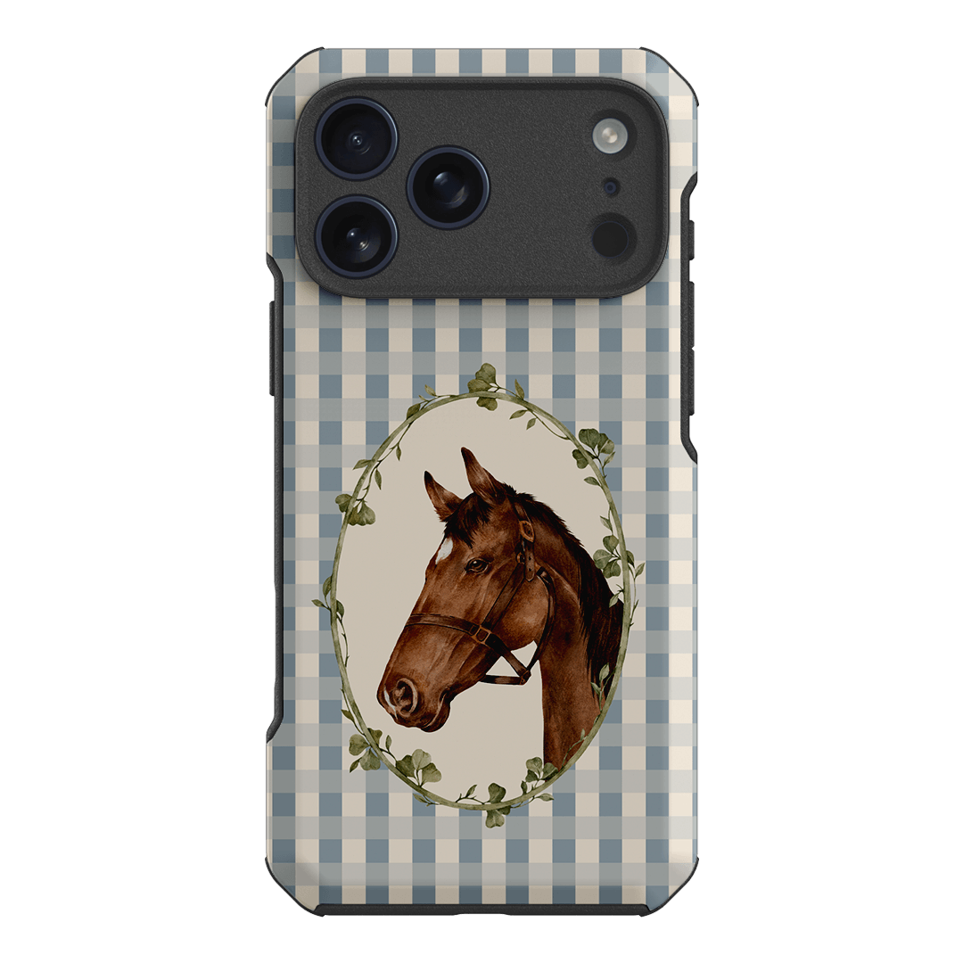 Gingham Horse Printed Phone Cases iPhone 17 Pro Max / Toughie by Kasiags Art - The Dairy