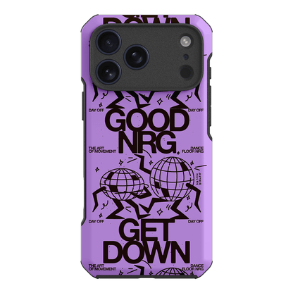Good Energy in Purple Printed Phone Cases iPhone 17 Pro Max / Toughie by After Hours - The Dairy