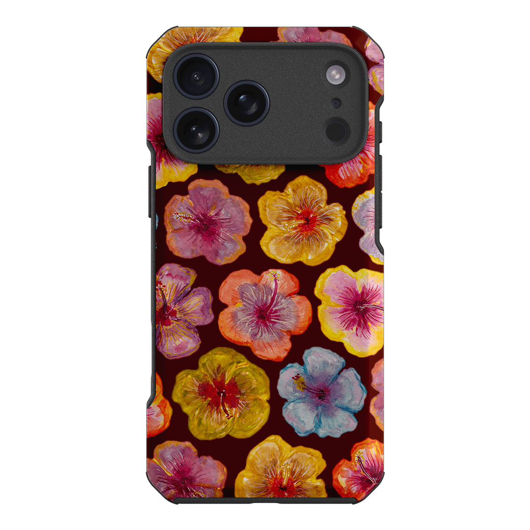 Hibiscus Holiday Rouge Printed Phone Cases iPhone 17 Pro Max / Toughie by BG. Studio - The Dairy