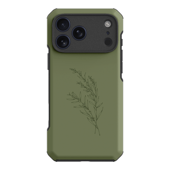 Khaki Wattle Printed Phone Cases iPhone 17 Pro Max / Toughie by Typoflora - The Dairy