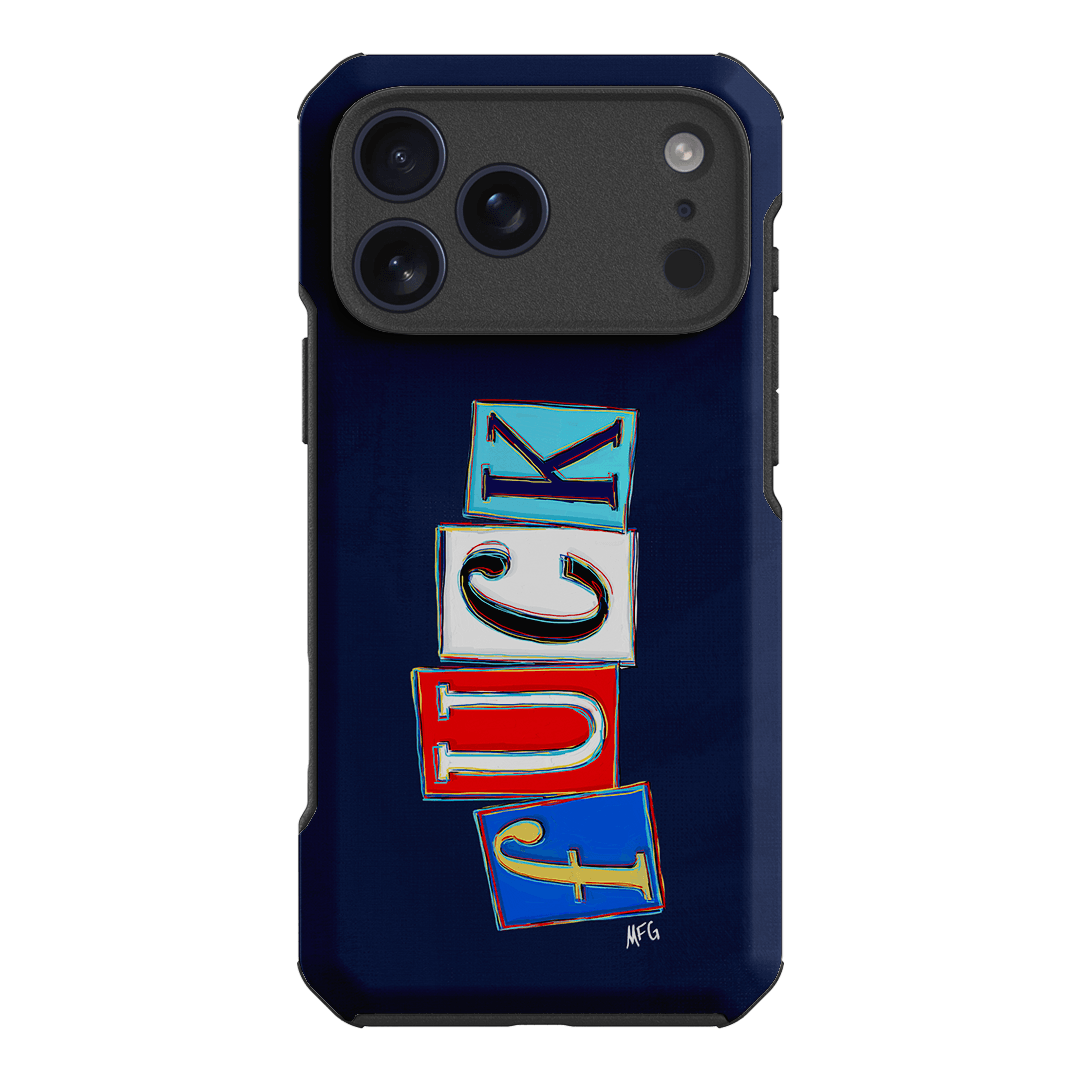Lil Fcks Blue Printed Phone Cases iPhone 17 Pro Max / Toughie by Margarbs Art - The Dairy