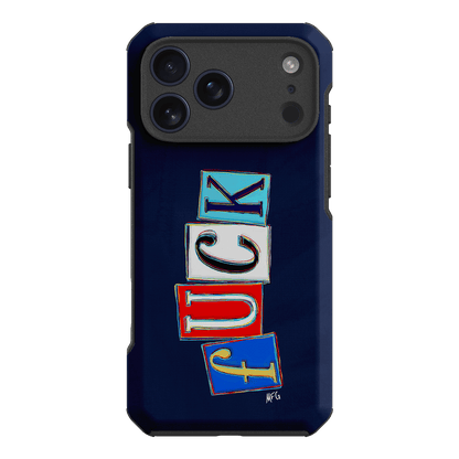 Lil Fcks Blue Printed Phone Cases iPhone 17 Pro Max / Toughie by Margarbs Art - The Dairy