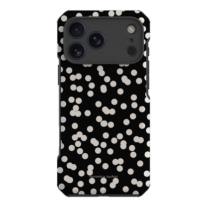 Mini Confetti Noir Printed Phone Cases iPhone 17 Pro Max / Toughie by Veronica Tucker - The Dairy