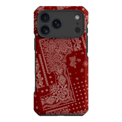 Paisley Crimson Printed Phone Cases iPhone 17 Pro Max / Toughie by The Dairy - The Dairy