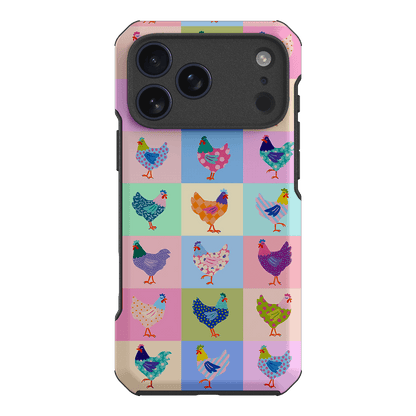 Pastel Chickens Printed Phone Cases iPhone 17 Pro Max / Toughie by Kayla Henley - The Dairy