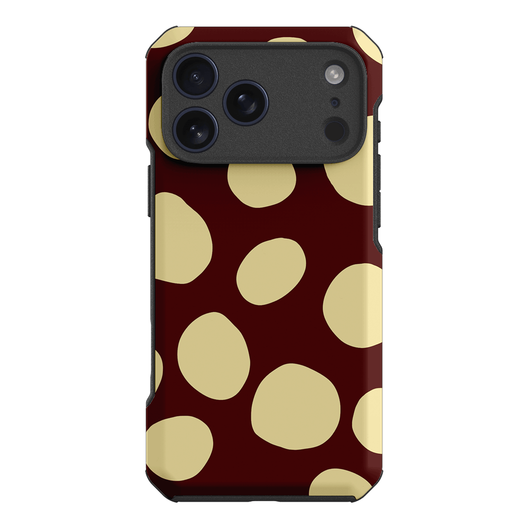 Pebbles Burgundy Butter Printed Phone Cases iPhone 17 Pro Max / Toughie by Veronica Tucker - The Dairy