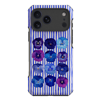 Striped Pansies Printed Phone Cases iPhone 17 Pro Max / Toughie by Kayla Henley - The Dairy