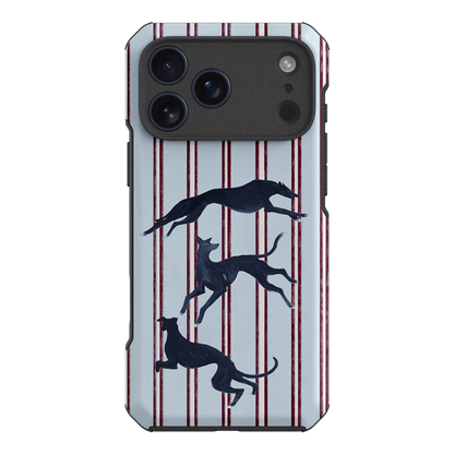 Stripey Hounds Printed Phone Cases iPhone 17 Pro Max / Toughie by Lisa Hu - The Dairy