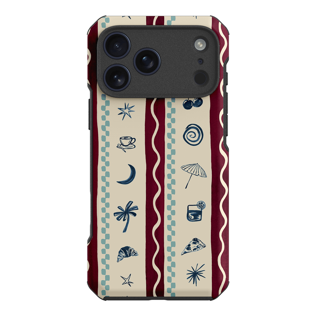 Summer Snacks Burgundy Printed Phone Cases by Charlie Taylor - The Dairy
