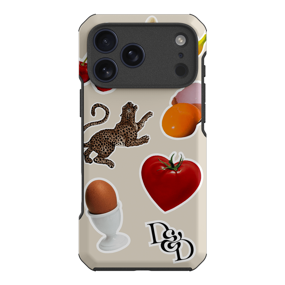 Sunday Stickers Cream Printed Phone Cases by Desmond & Dempsey - The Dairy