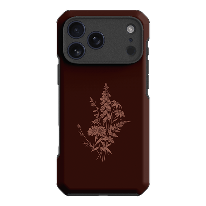 Wildflowers Mocha Printed Phone Cases iPhone 17 Pro Max / Toughie by Typoflora - The Dairy