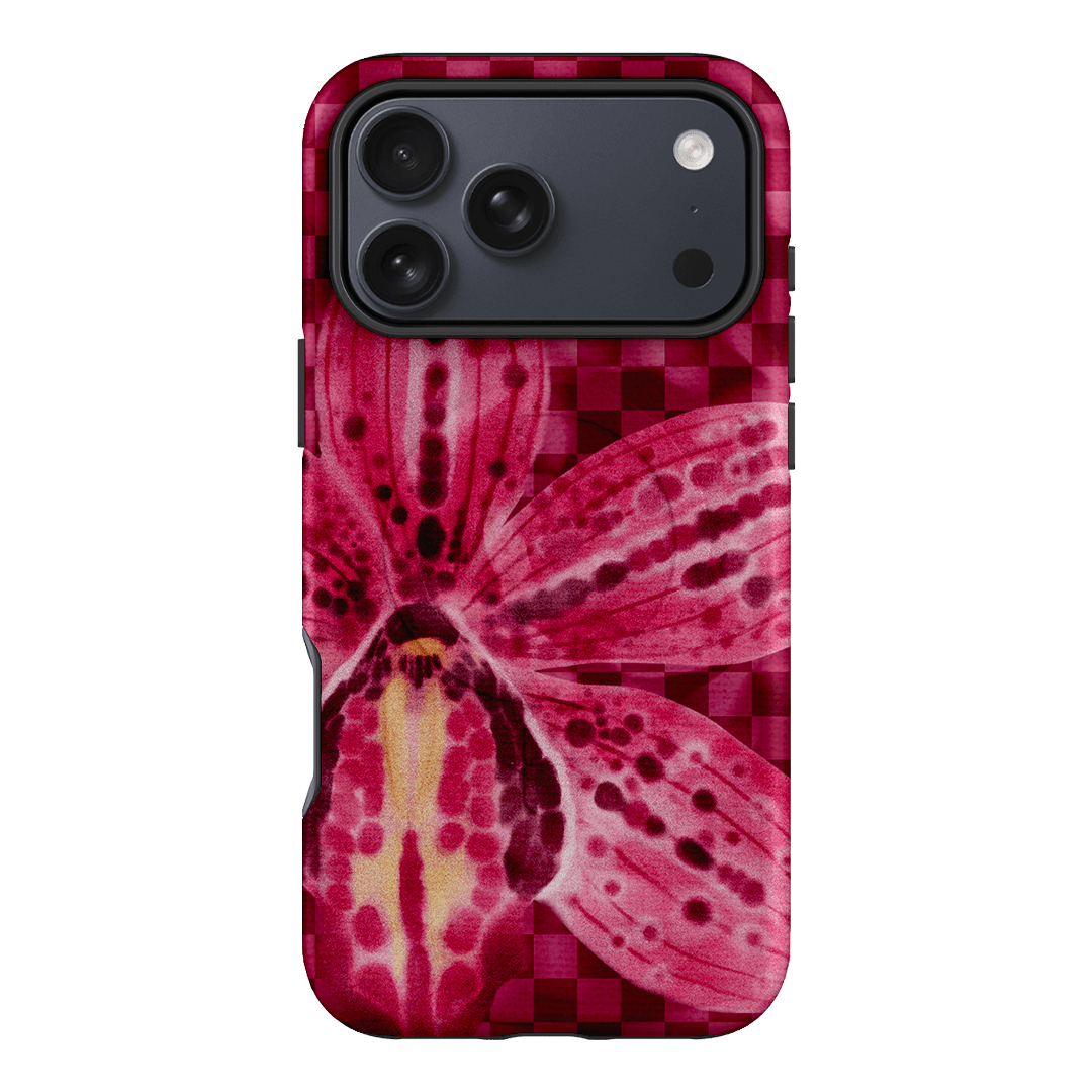 Check Orchid Printed Phone Cases iPhone 17 Pro Max / Armoured MagSafe by Sally Hungerford - The Dairy
