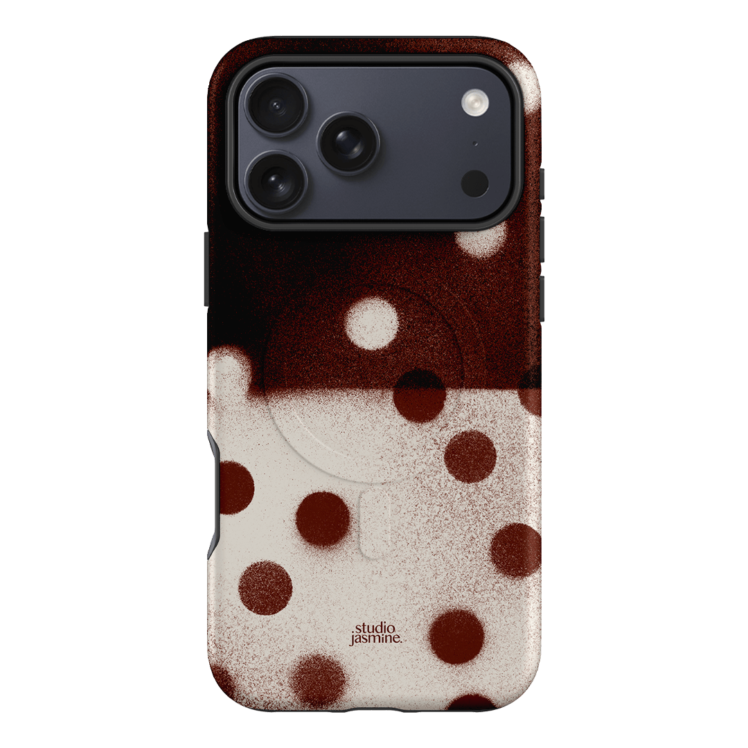 Espresso Polka Dot Printed Phone Cases iPhone 17 Pro Max / Armoured MagSafe by Jasmine Dowling - The Dairy