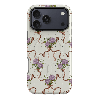 Hydrangea Ribbon Printed Phone Cases iPhone 17 Pro Max / Armoured MagSafe by Veronica Tucker - The Dairy