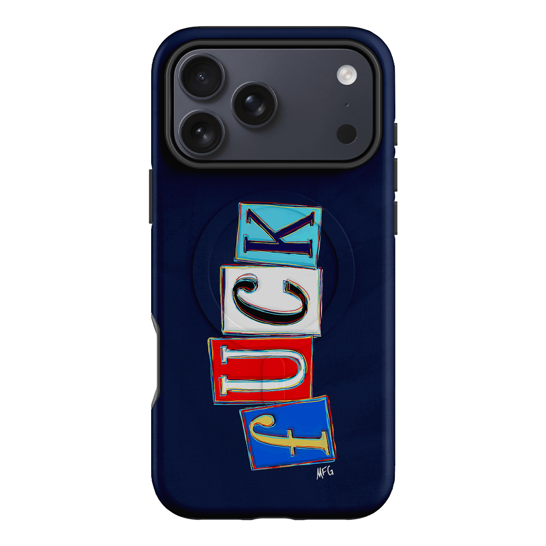 Lil Fcks Blue Printed Phone Cases iPhone 17 Pro Max / Armoured MagSafe by Margarbs Art - The Dairy