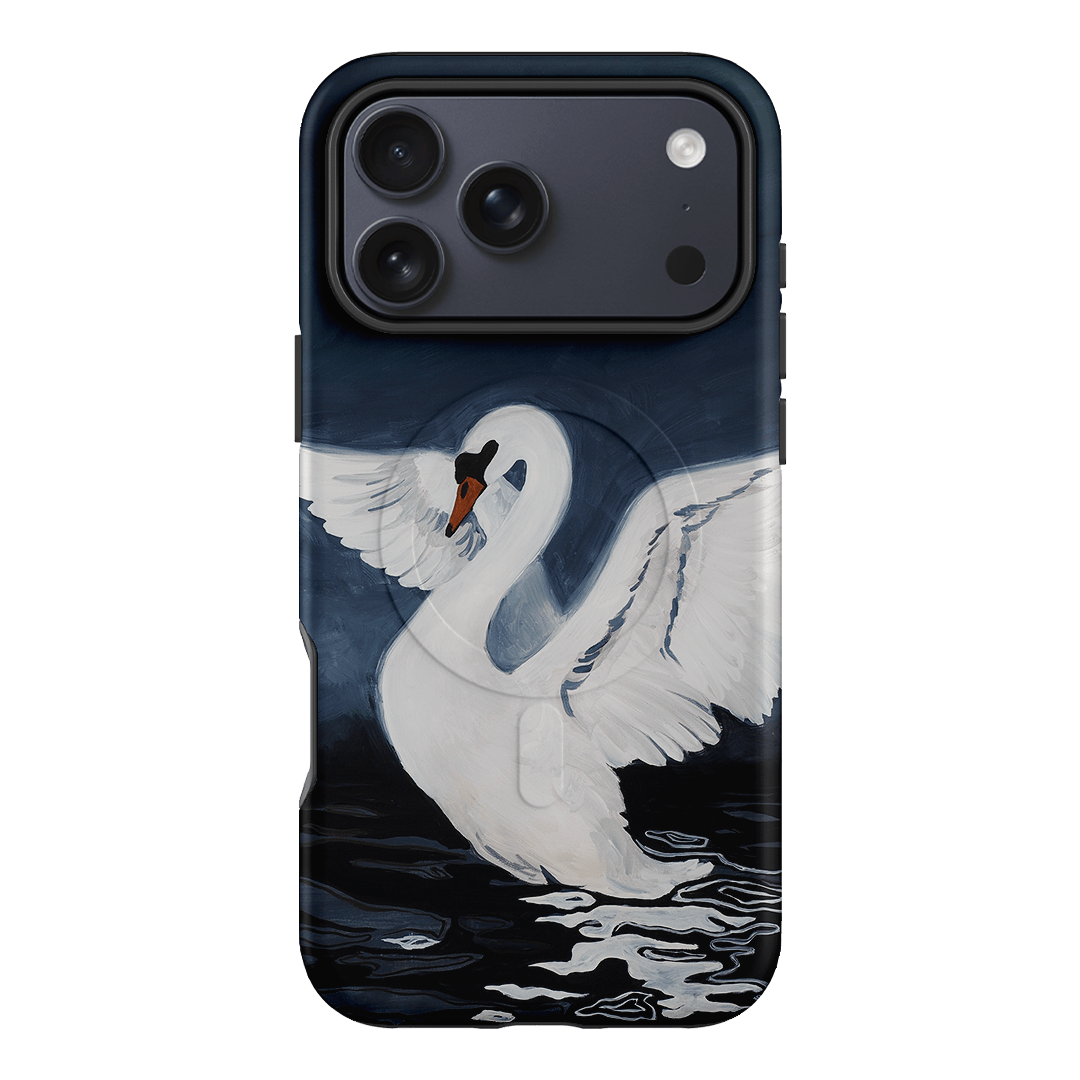 Midnight Swan Printed Phone Cases iPhone 17 Pro Max / Armoured MagSafe by Lisa Hu - The Dairy