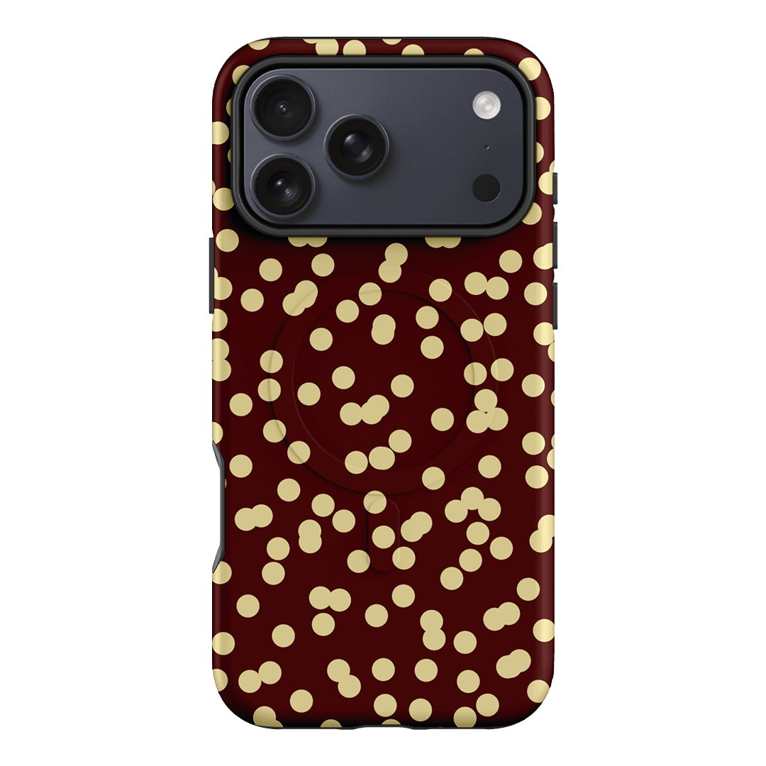 Mini Confetti Burgundy Butter Printed Phone Cases iPhone 17 Pro Max / Armoured MagSafe by Veronica Tucker - The Dairy