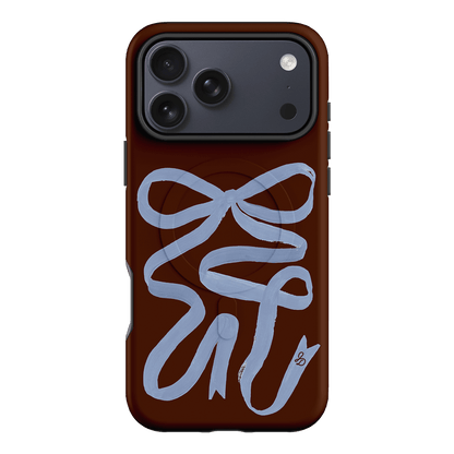 Mocha Ribbon Printed Phone Cases iPhone 17 Pro Max / Armoured MagSafe by Jasmine Dowling - The Dairy