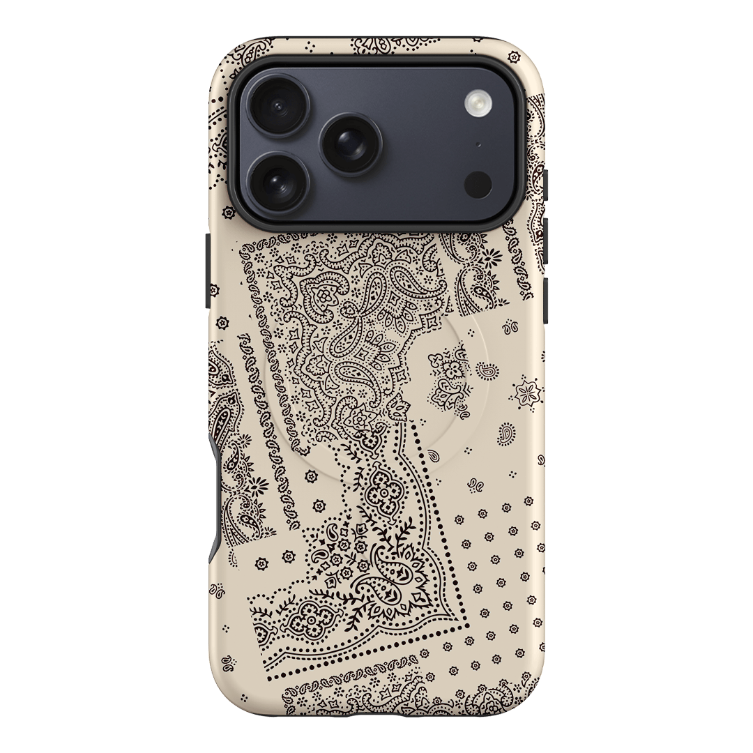 Paisley Ecru Printed Phone Cases iPhone 17 Pro Max / Armoured MagSafe by The Dairy - The Dairy
