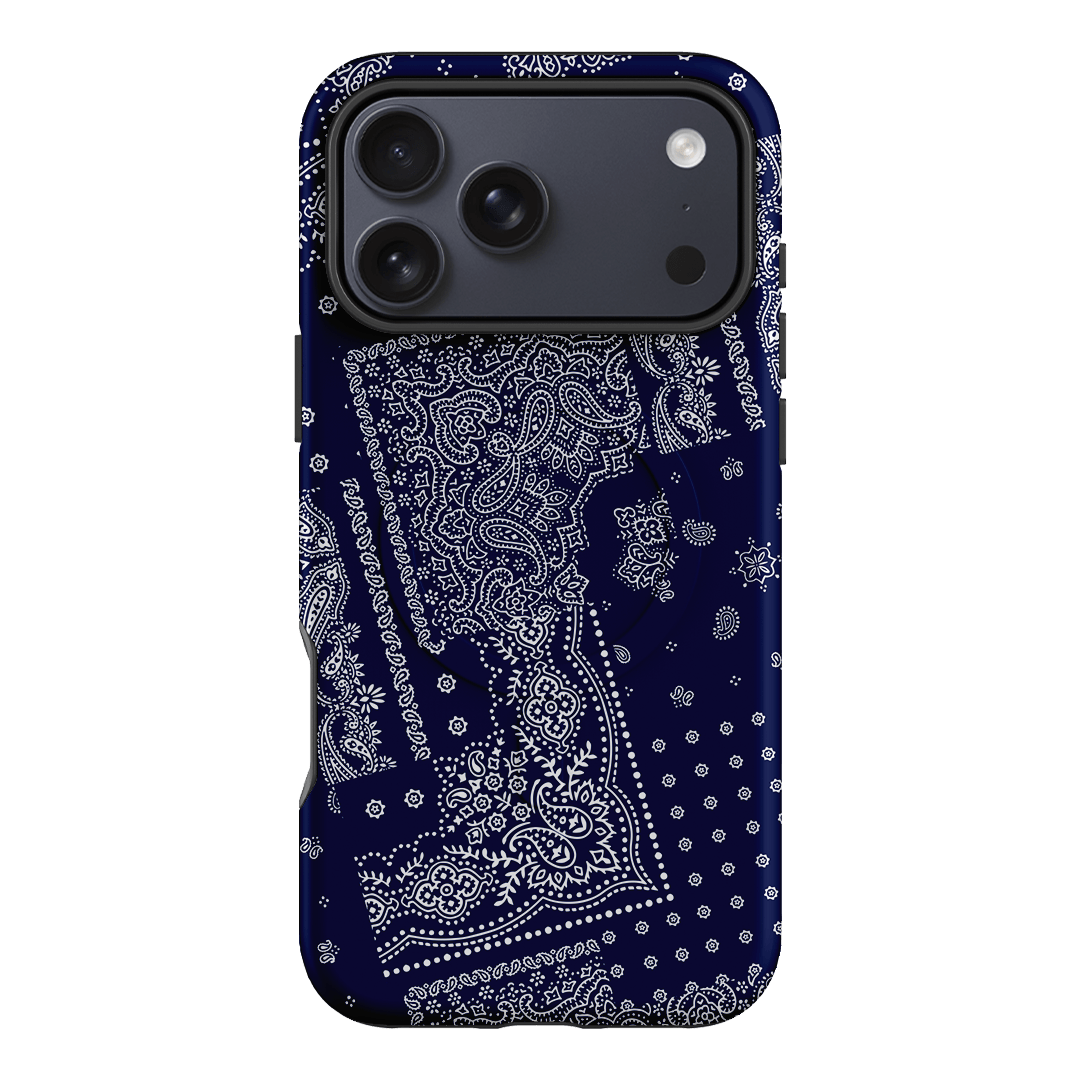 Paisley Indigo Printed Phone Cases iPhone 17 Pro Max / Armoured MagSafe by The Dairy - The Dairy
