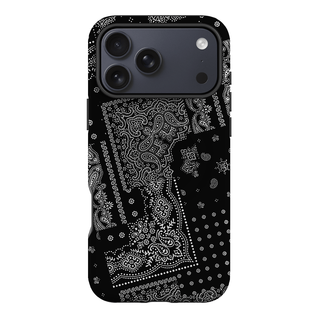 Paisley Noir Printed Phone Cases iPhone 17 Pro Max / Armoured MagSafe by The Dairy - The Dairy