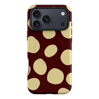 Pebbles Burgundy Butter Printed Phone Cases iPhone 17 Pro Max / Armoured MagSafe by Veronica Tucker - The Dairy