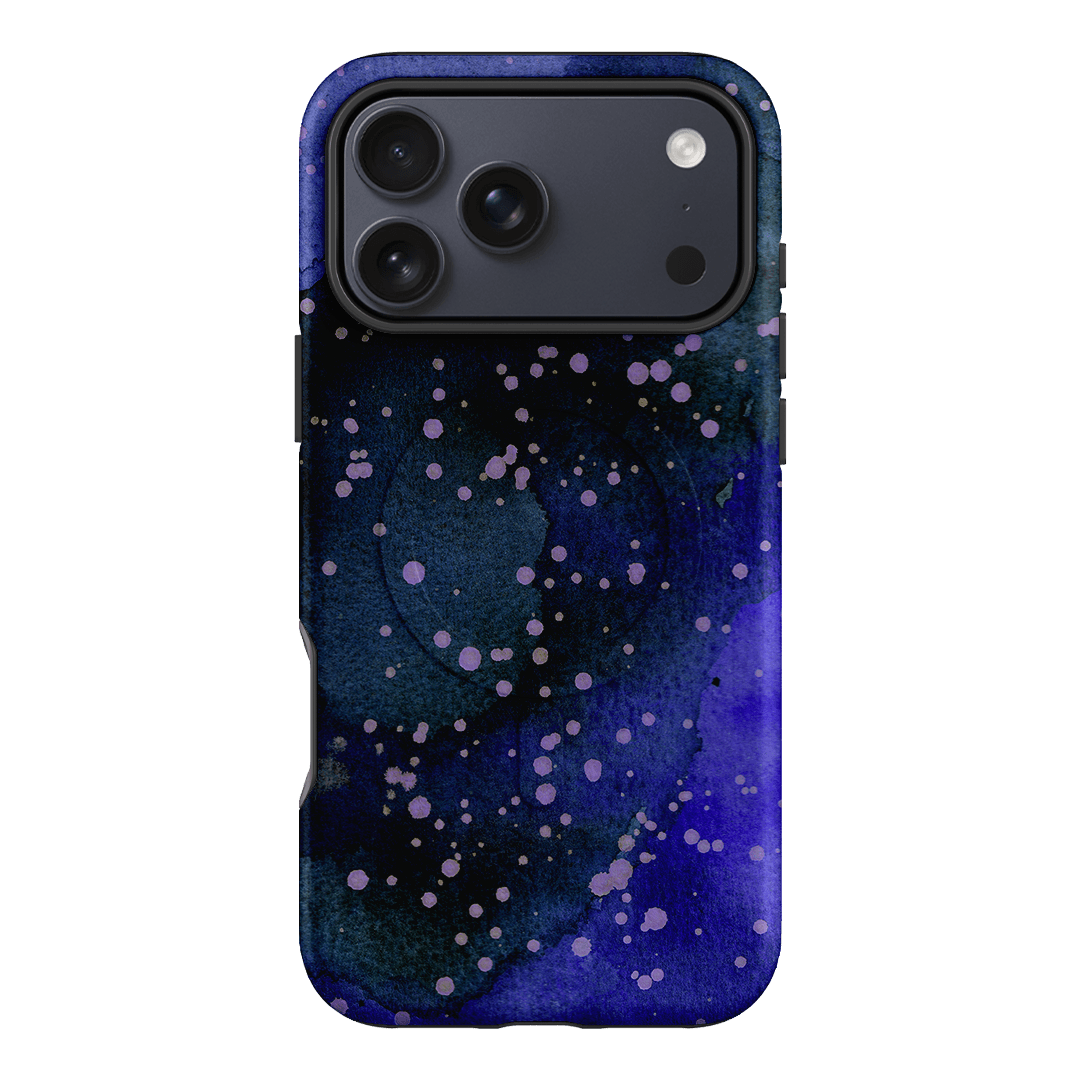 Spotty Navy Printed Phone Cases iPhone 17 Pro Max / Armoured MagSafe by The Dairy - The Dairy