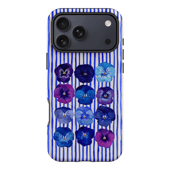 Striped Pansies Printed Phone Cases iPhone 17 Pro Max / Armoured MagSafe by Kayla Henley - The Dairy