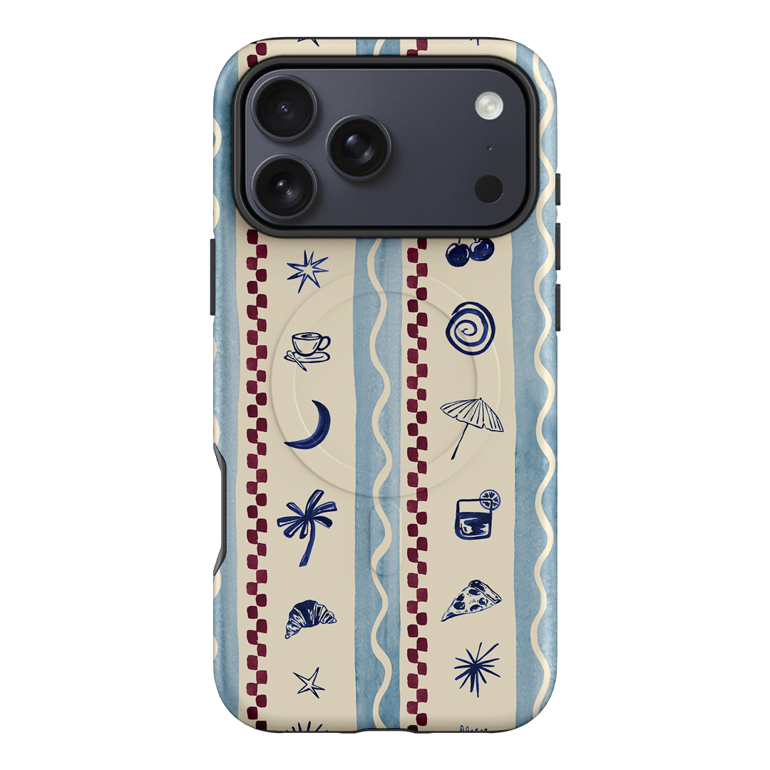 Summer Snacks Blue Printed Phone Cases iPhone 17 Pro Max / Armoured MagSafe by Charlie Taylor - The Dairy