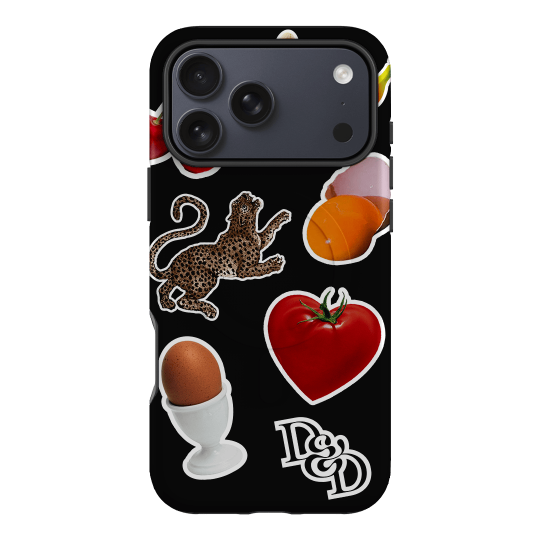 Sunday Stickers Black Printed Phone Cases iPhone 17 Pro Max / Armoured MagSafe by Desmond & Dempsey - The Dairy