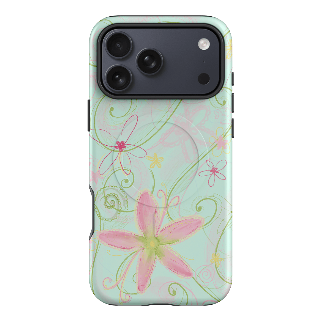 Swirl Blue Printed Phone Cases iPhone 17 Pro Max / Armoured MagSafe by Kayla Carr - The Dairy