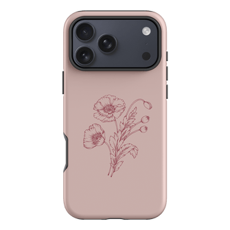 Blush Poppies Printed Phone Cases iPhone 17 Pro Max / Armoured by Typoflora - The Dairy