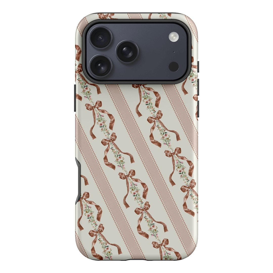 Bow Stripe Printed Phone Cases iPhone 17 Pro Max / Armoured by Veronica Tucker - The Dairy