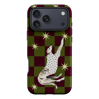 Check Greyhound Green Printed Phone Cases iPhone 17 Pro Max / Armoured by Lisa Hu - The Dairy