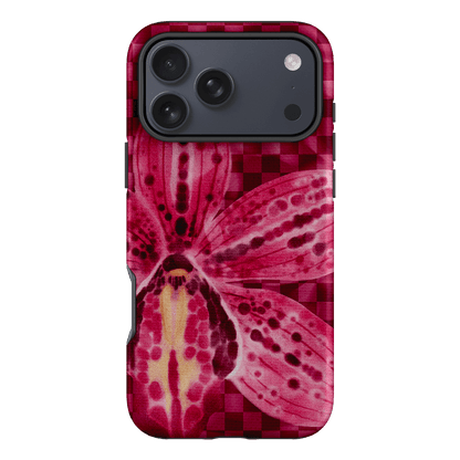 Check Orchid Printed Phone Cases iPhone 17 Pro Max / Armoured by Sally Hungerford - The Dairy