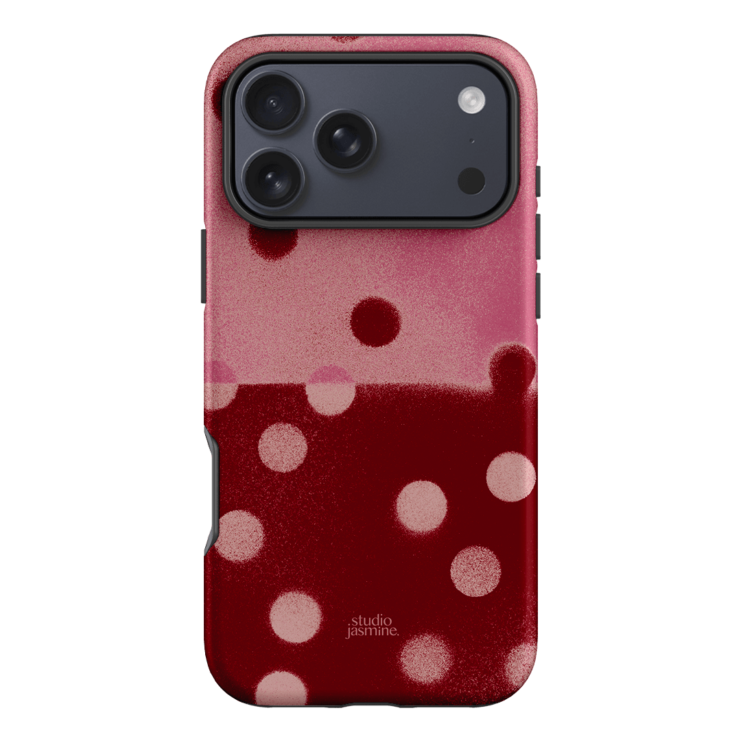 Cherry Polka Dot Printed Phone Cases iPhone 17 Pro Max / Armoured by Jasmine Dowling - The Dairy