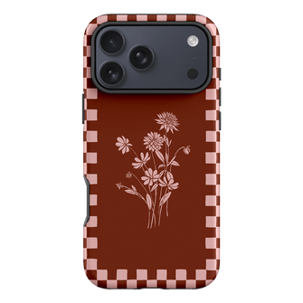 Dahlia Check Printed Phone Cases iPhone 17 Pro Max / Armoured by Typoflora - The Dairy