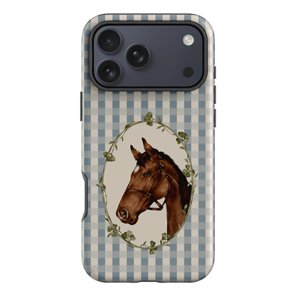 Gingham Horse Printed Phone Cases iPhone 17 Pro Max / Armoured by Kasiags Art - The Dairy