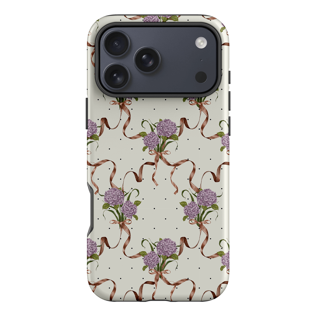 Hydrangea Ribbon Printed Phone Cases iPhone 17 Pro Max / Armoured by Veronica Tucker - The Dairy