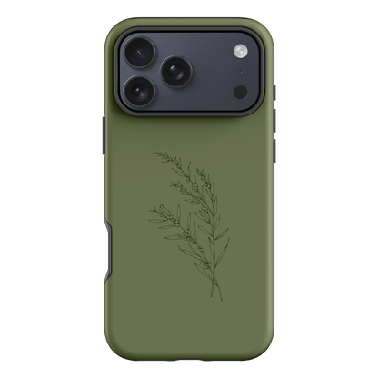 Khaki Wattle Printed Phone Cases iPhone 17 Pro Max / Armoured by Typoflora - The Dairy