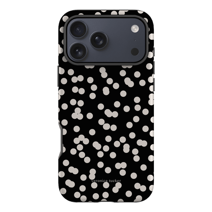 Mini Confetti Noir Printed Phone Cases iPhone 17 Pro Max / Armoured by Veronica Tucker - The Dairy