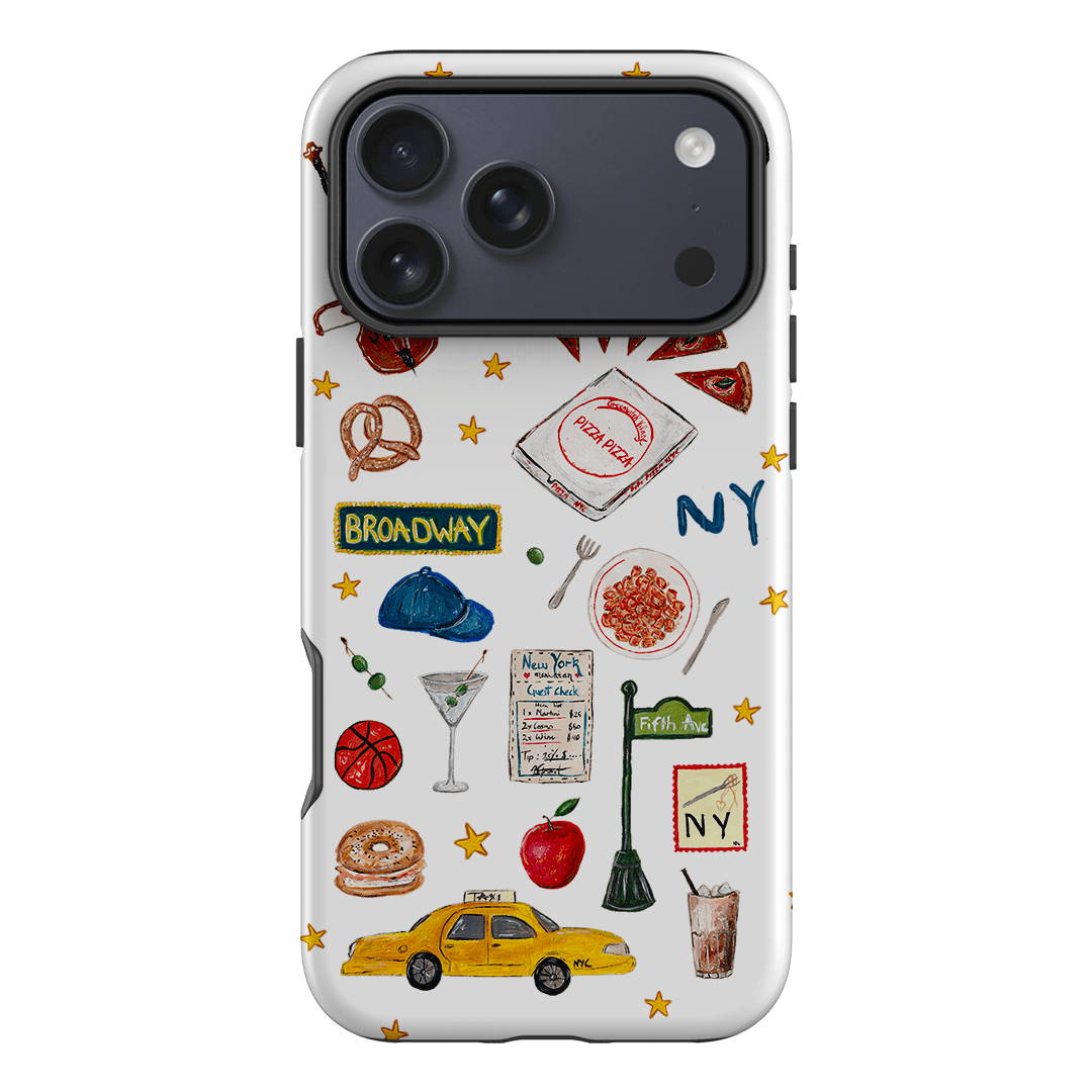 NYC White Printed Phone Cases iPhone 17 Pro Max / Armoured by BG. Studio - The Dairy